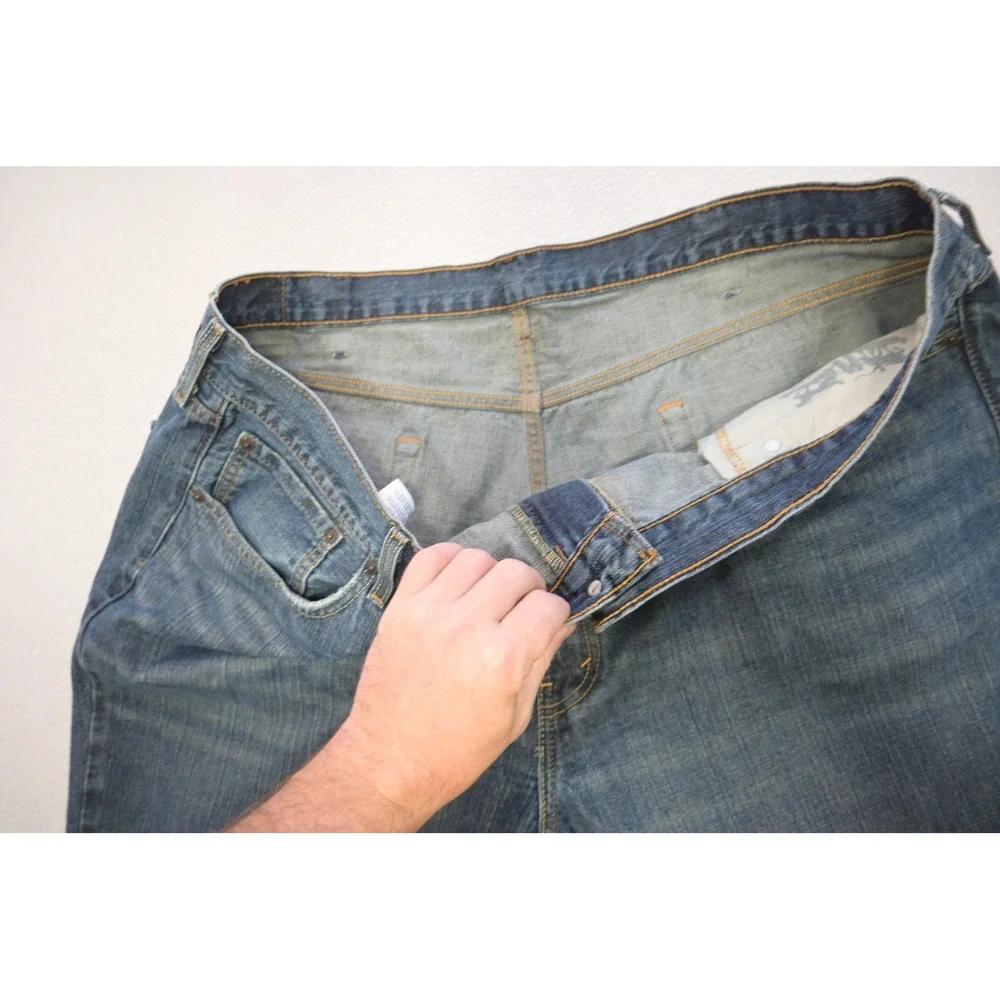 Levi's 559 Relaxed Straight Jeans Mens 46x32 Blue Denim‎ Medium Wash Excellent